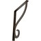 Ekena Millwork Ashford Single, Wrought Iron Bracket, (Single center brace), Antiqued Bronze 1 1/2"W  x 12"D x 15"H BKTM01X12X15SASABZ - alternate 1